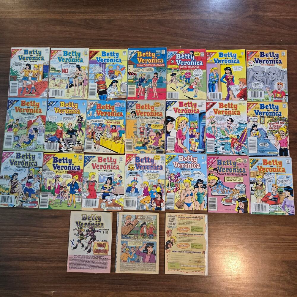 Vintage Betty and Veronica Digest Magazine Lot of 23